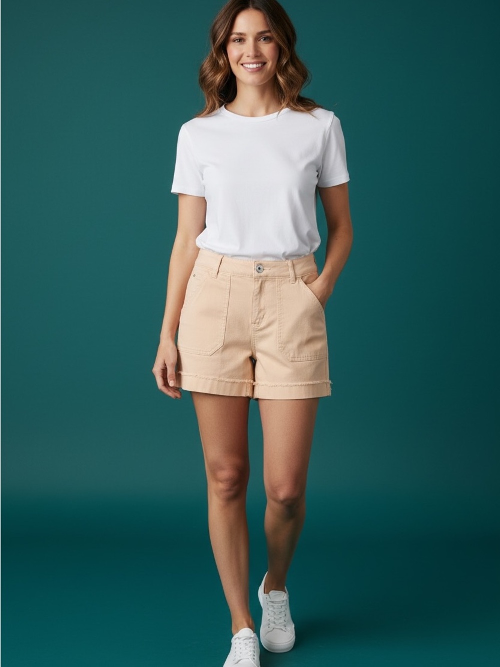 Democracy Utility Bermudas in Beige